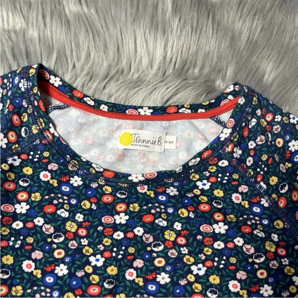 Johnnie B Girls Dress Blue Floral Long Sleeve Size 15-16Y